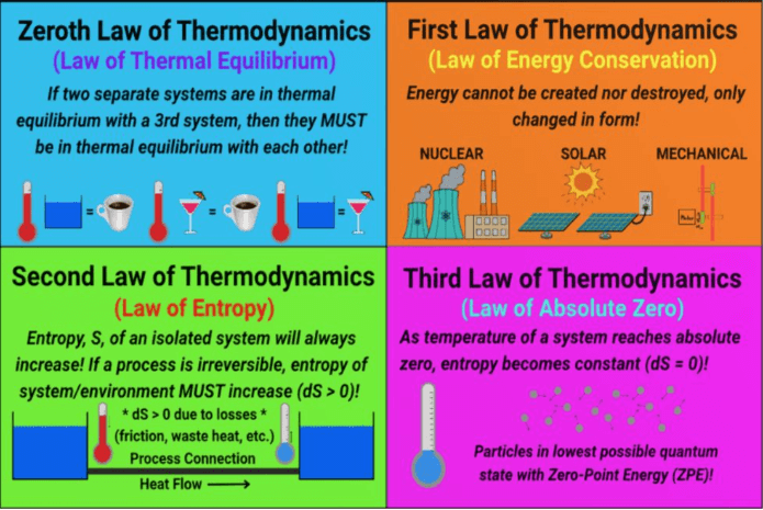 Engineering Poster: The Laws of Thermodynamics
