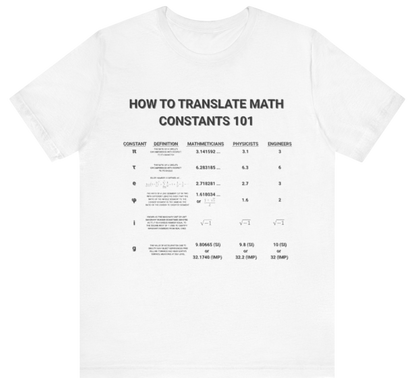 Math Constants Shirt